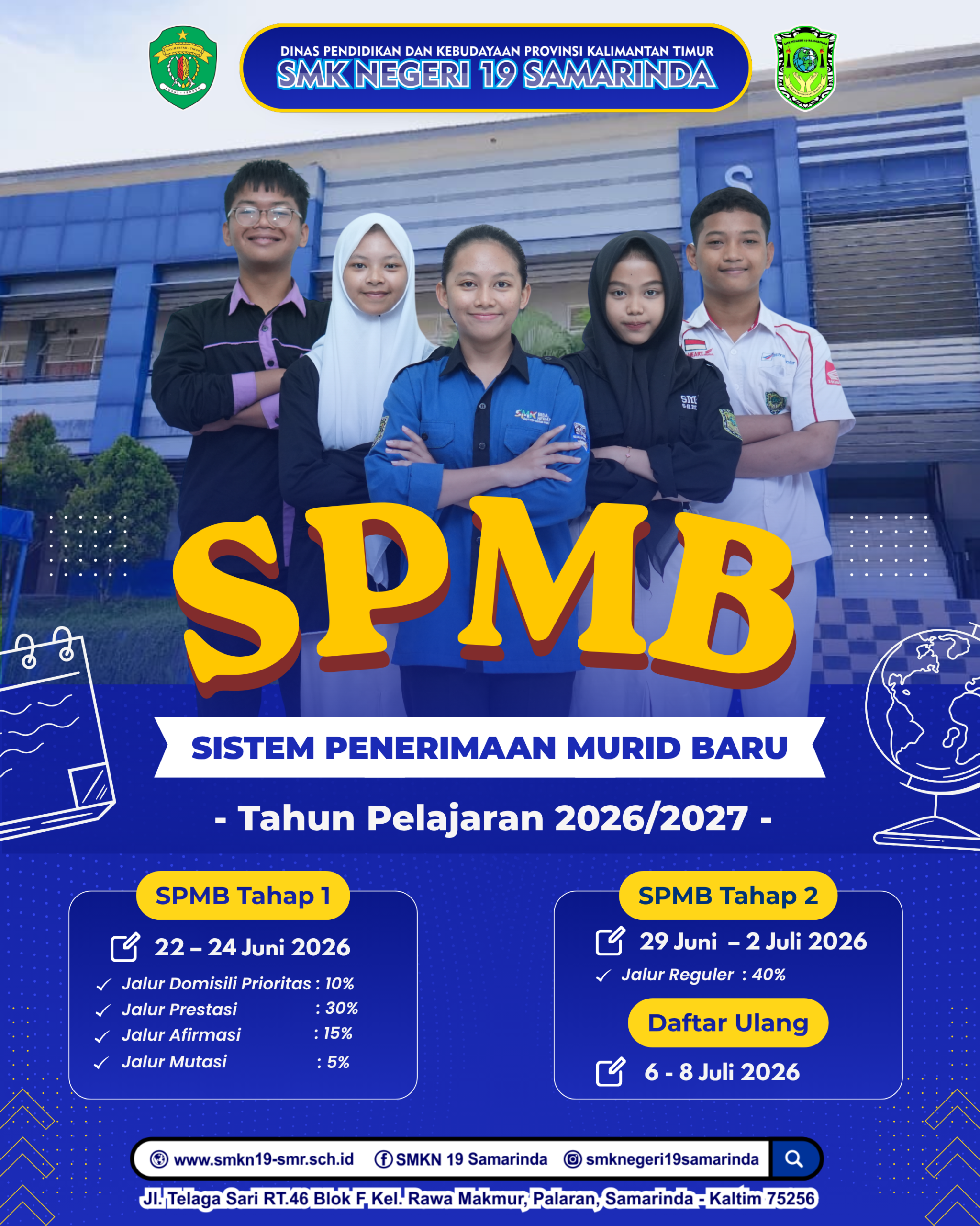 Pengumuman SPMB SMK Negeri 19 Samarinda Tahun Pelajaran 2026/2027 Pengumuman SPMB SMK Negeri 19 Samarinda Tahun Pelajaran 2026/2027