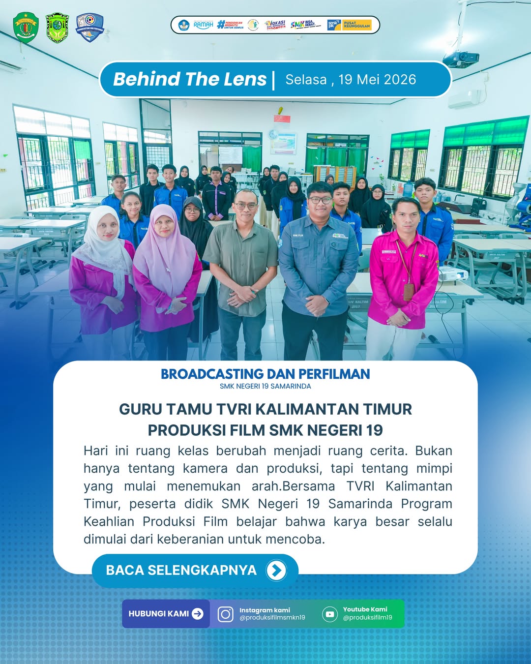 Guru Tamu TVRI Kalimantan Timur Produksi Film SMK Negeri 19 Samarinda Guru Tamu TVRI Kalimantan Timur Produksi Film SMK Negeri 19 Samarinda