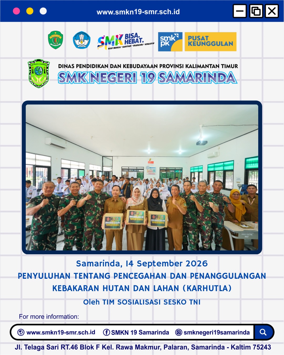 Penyuluhan Pencegahan dan Penanggulangan Kebakaran Hutan dan Lahan (Karhutla) Oleh TIM SOSIALISASI SESKO TNI Penyuluhan Pencegahan dan Penanggulangan Kebakaran Hutan dan Lahan (Karhutla) Oleh TIM SOSIALISASI SESKO TNI